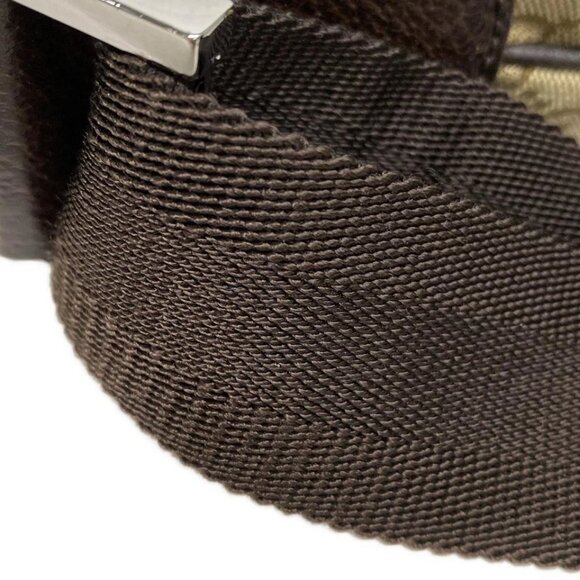 GUCCI GG Beige Dark Brown Jacquard Leather - Shoulder Bag 498-080825 - Picture 10 of 14